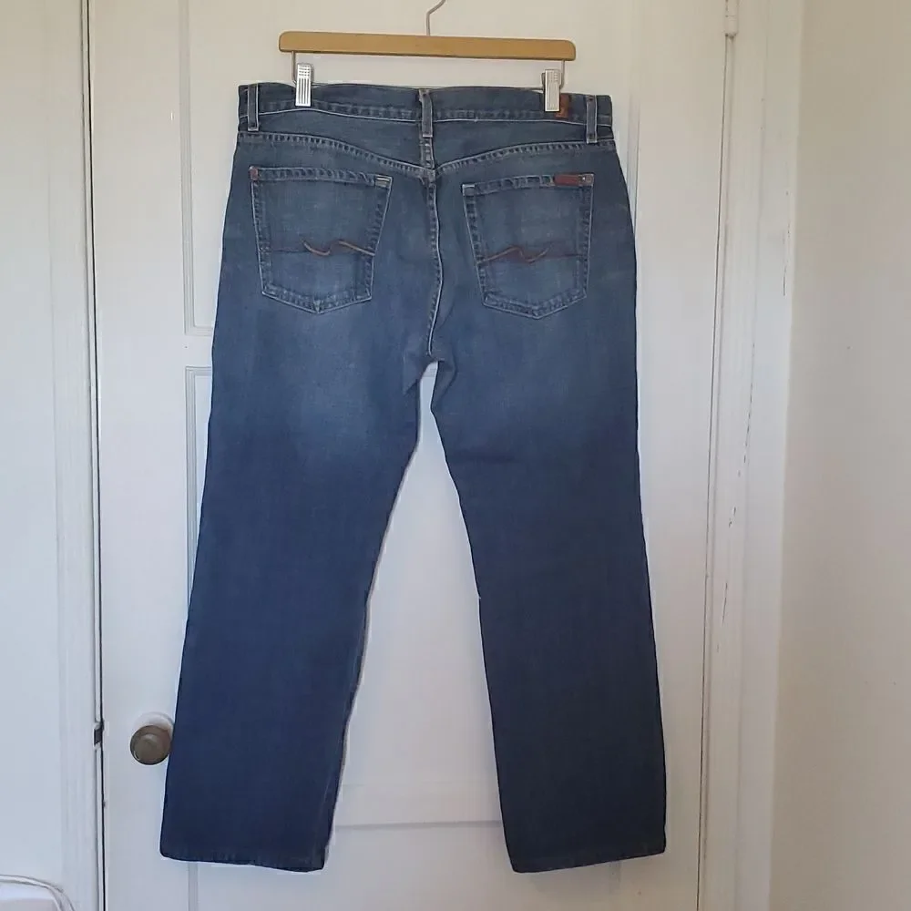 7 for All Mankind Men's Button Fly Relaxed Jeans Size 36